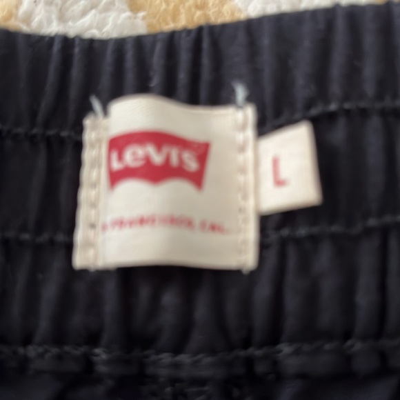 🖤ELASTC WAIST BLACK PANTS BY LEVI’S ZIPPERS AT BOTTOM OF PANTS LEG SZ L 34Wx26L - Picture 5 of 8